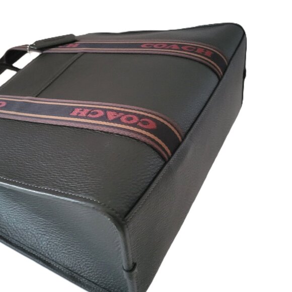 Coach CU997 Leather Web Smith Tote Crossbody Handbag Black Multi - Picture 6 of 7